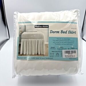 Dorm Room Bed Skirt - Twin XL /36 Drop bedskirt - College Dorm Bed Skirt